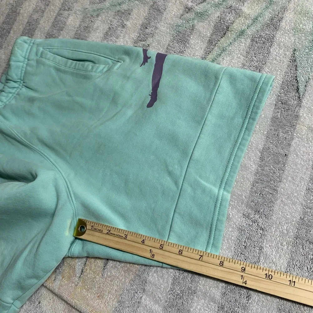 Jordan Nike Sweat Short Mens Sz S Green‎  Purple Jumpman Logo 8 inseam Pockets